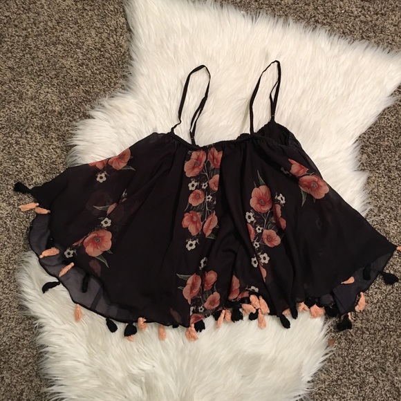 Anthropologie Carolina k floral tassel blouse - Picture 3 of 7